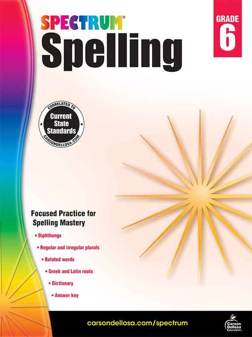 Title details for Spectrum Spelling, Grade 6 by Spectrum - Available